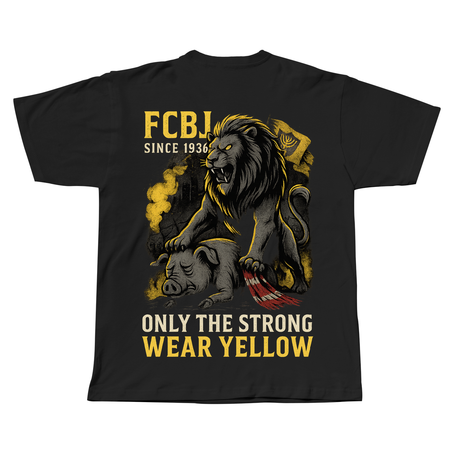 חולצת טי שירט- ONLY THE STRONG WEAR YELLOW
