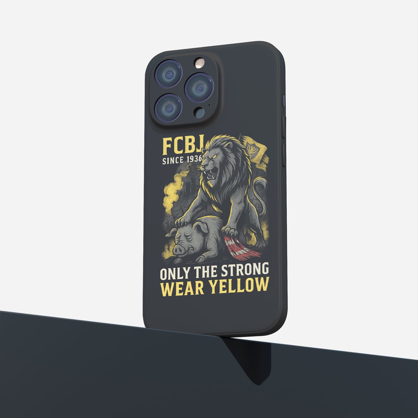 כיסוי לטלפון- ONLY THE STRONG WEAR YELLOW