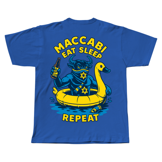 חולצת טי שירט - MACCABI EAT SLEEP REPEAT