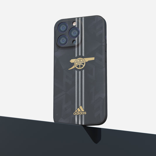 כיסוי לטלפון ארסנל- סמל פסים שחור זהב